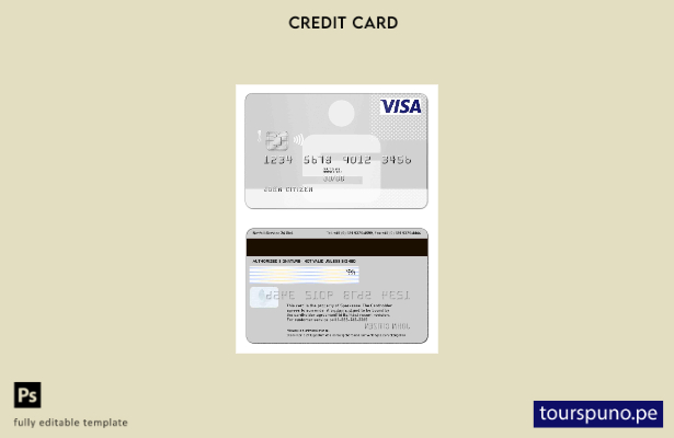 Plantilla de Visa Sparkasse para Alemania lista para imprimir